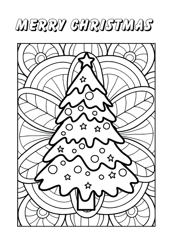 Free Printable Christmas Tree Coloring Page