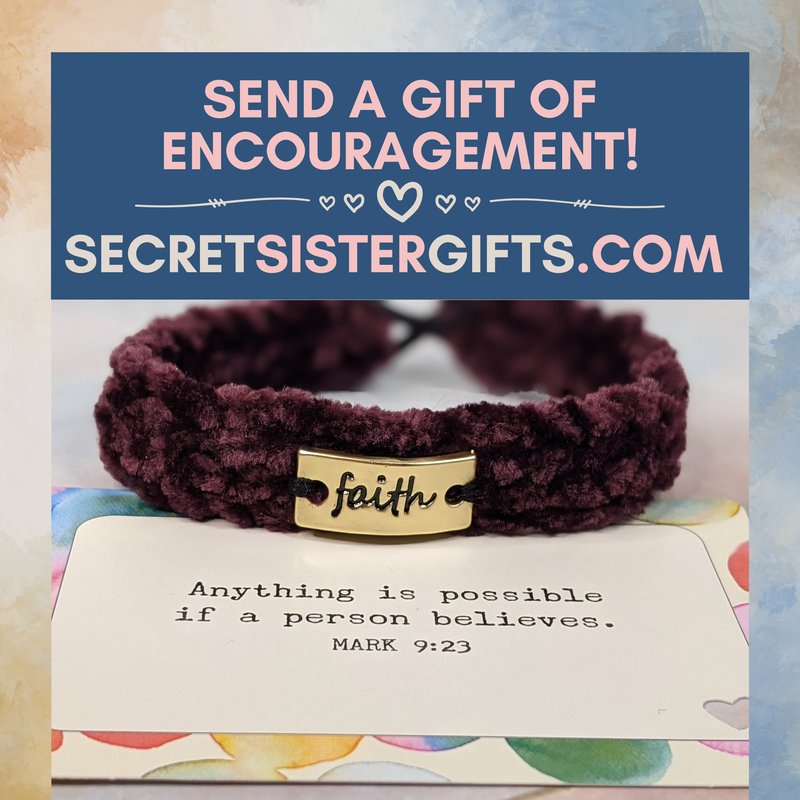Velvet Faith Bracelet with Scripture Card