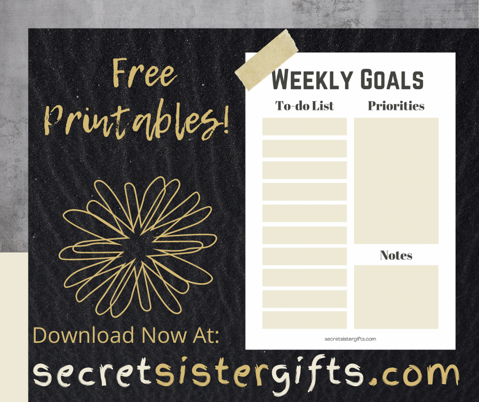 Free Printable Weekly Goals Sheet