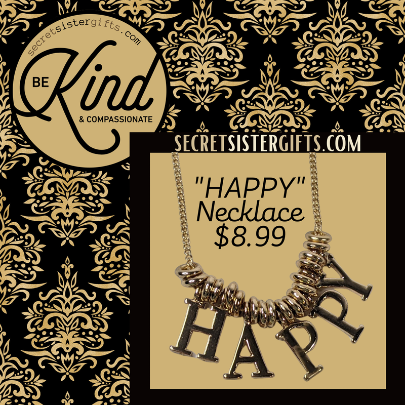 HAPPY Necklace - Great Idea for Secret Sister Gift