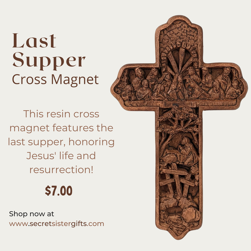 Last Supper Cross Magnet Secret Sister Gift Idea