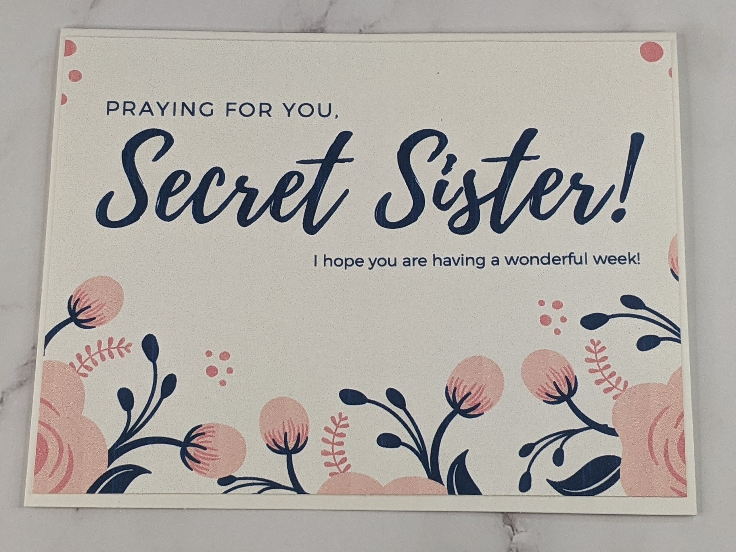 Praying, Secret Sister Card