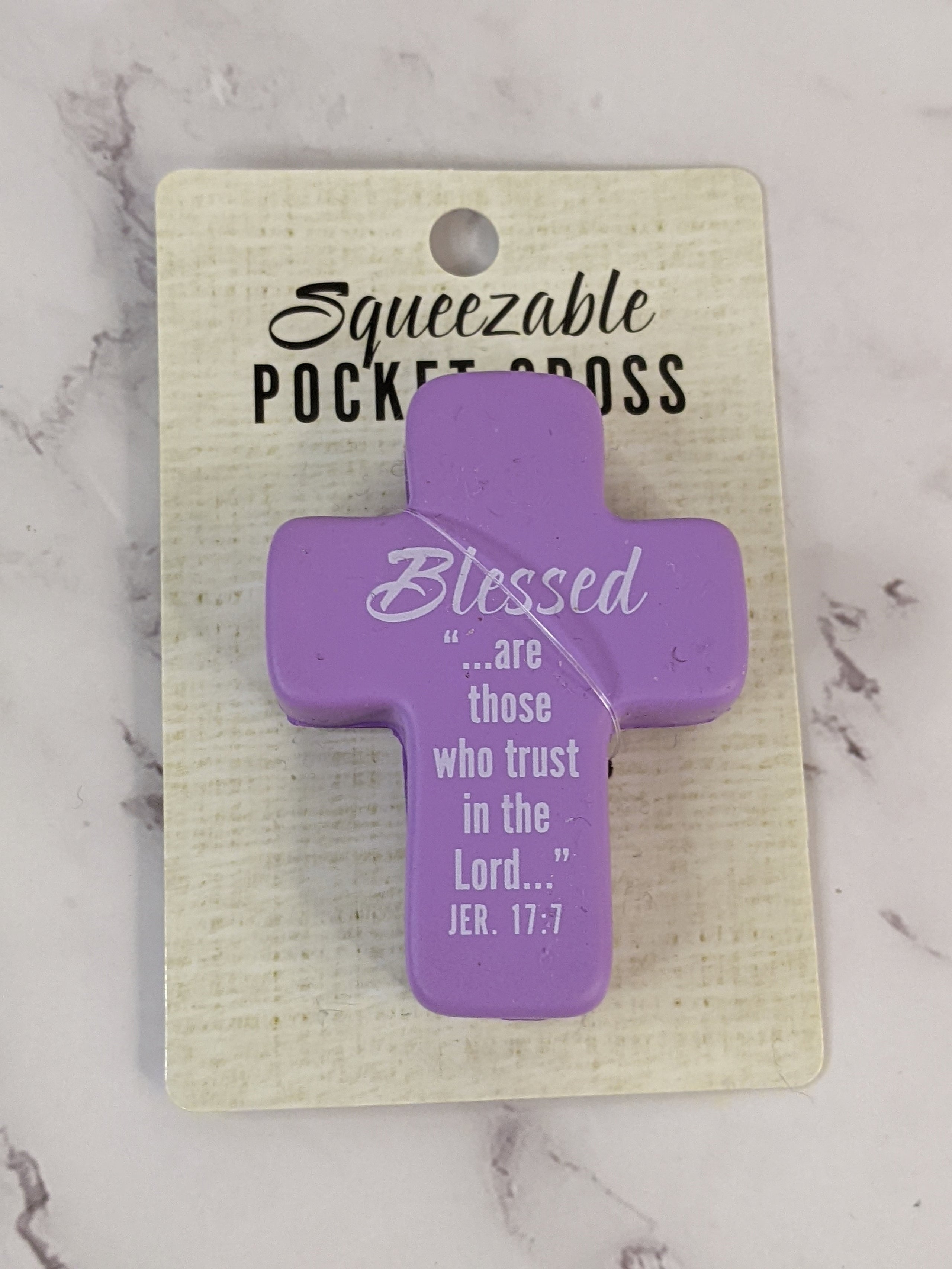 Purple Blessed Pocket Cross
