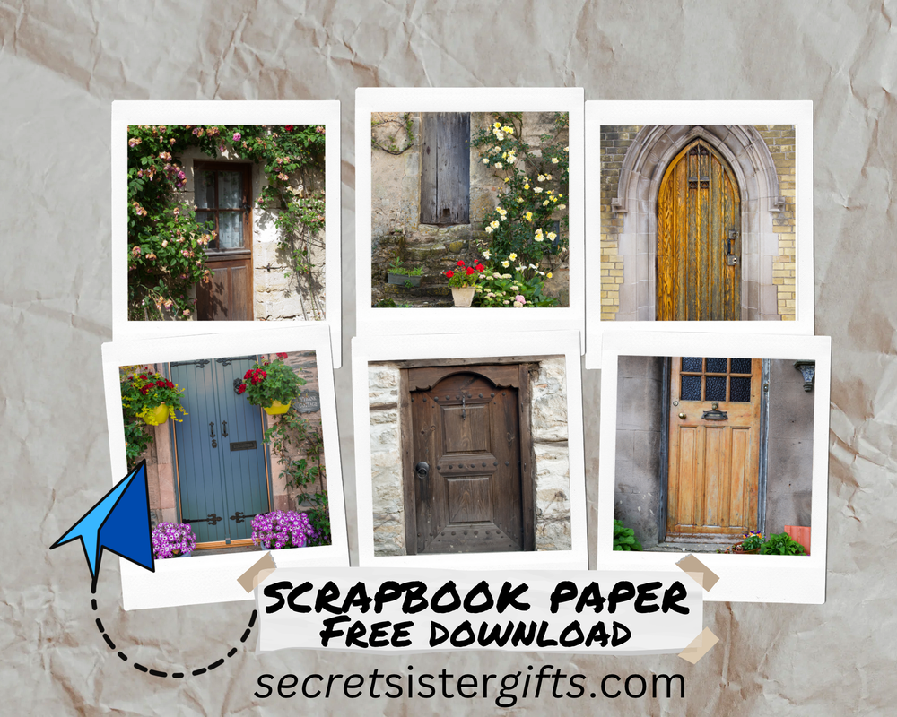 Free Printable Scrapbook Paper - Beautiful Doors 